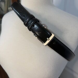 Perry Ellis Black Leather Belt Bag